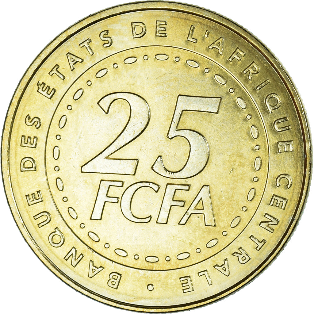 Coin, Central African States, 25 Francs, 2006, Paris, MS(65-70), Brass, KM:20