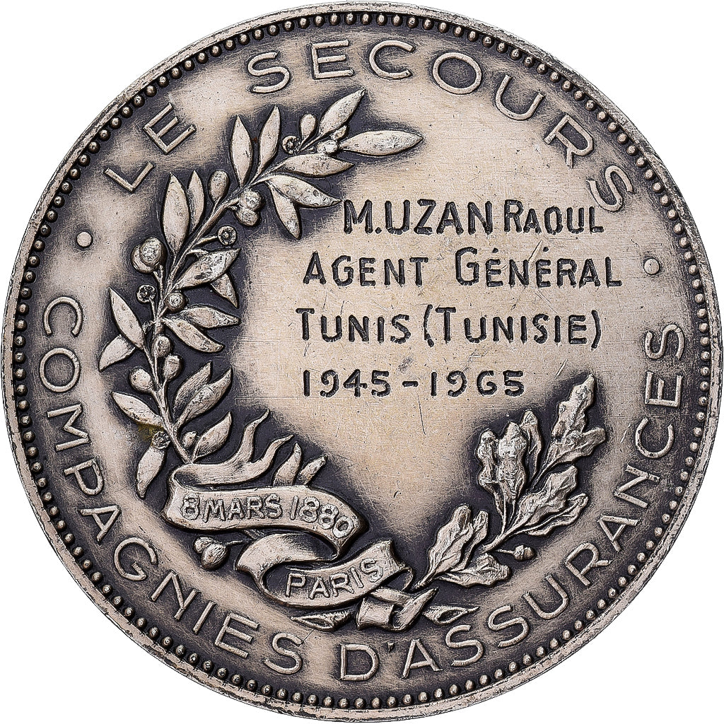 Tunisië, Token, Assurances Le Secours, Agent Général, Tunis, 1965, Lefevre