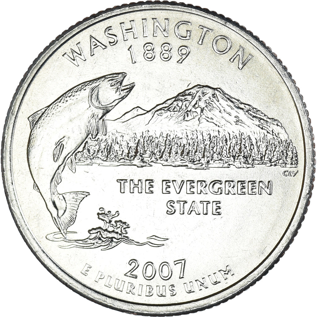 Coin, United States, Quarter Dollar, Quarter, 2007, U.S. Mint, Philadelphia