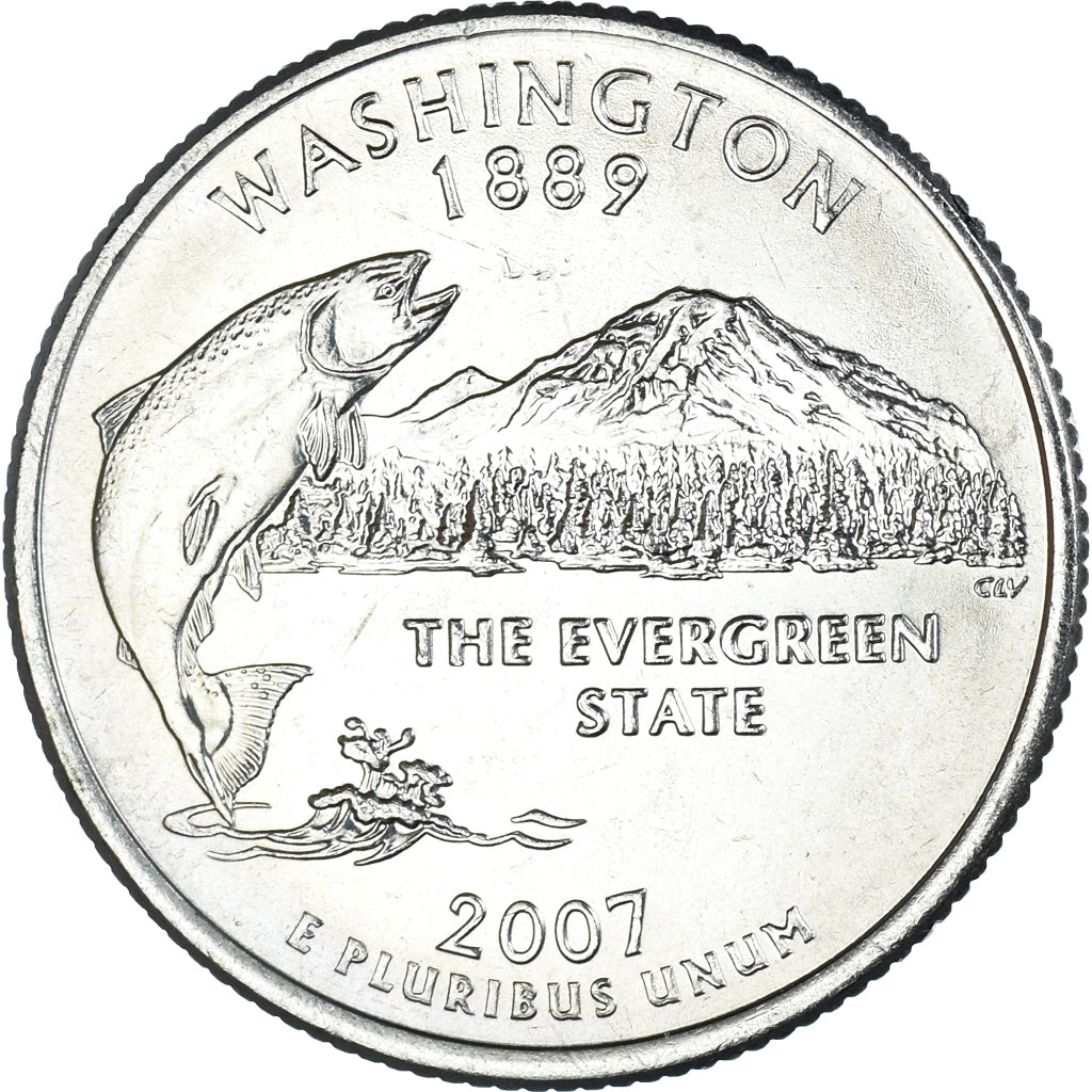 Coin, United States, Quarter Dollar, Quarter, 2007, U.S. Mint, Philadelphia
