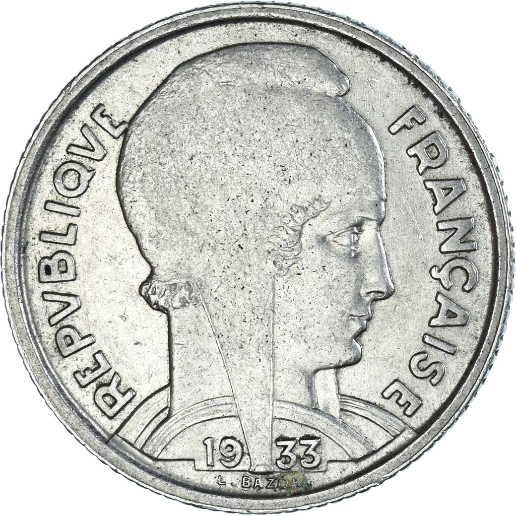 Coin, France, Bazor, 5 Francs, 1933, Paris, EF(40-45), Nickel, KM:887