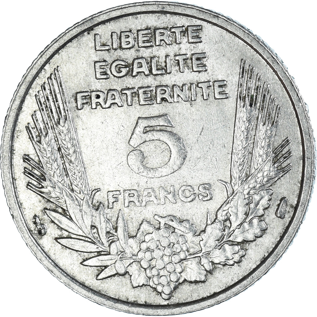 Moneda, Francia, Bazor, 5 Francs, 1933, Paris, MBC+, Níquel, KM:887