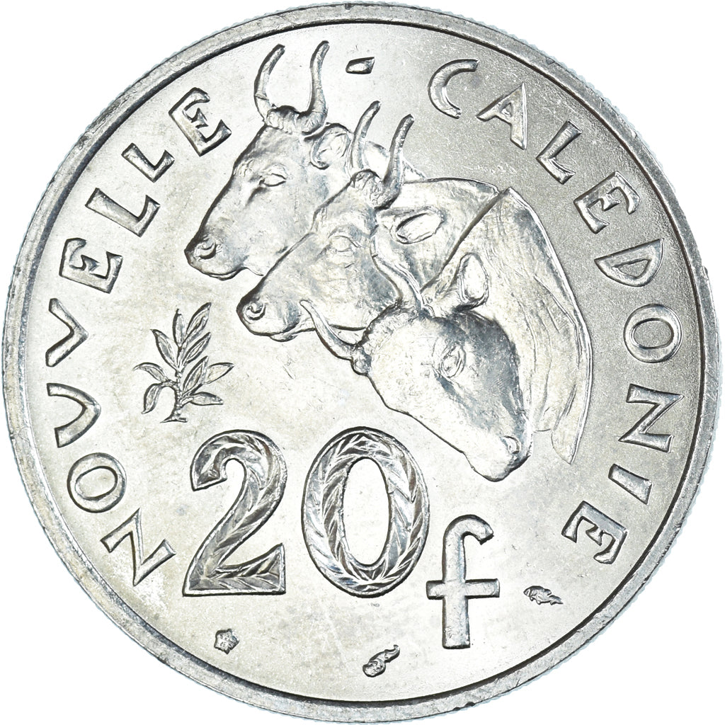 Coin, New Caledonia, 20 Francs, 1977, Paris, MS(63), Nickel, KM:12