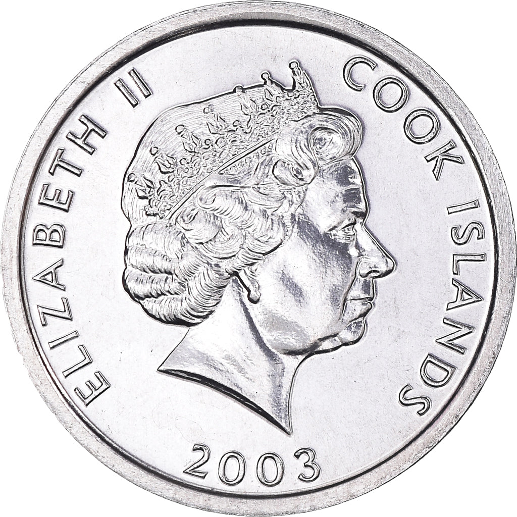 Coin, Cook Islands, Elizabeth II, Cent, 2003, Franklin Mint, MS(64), Aluminum