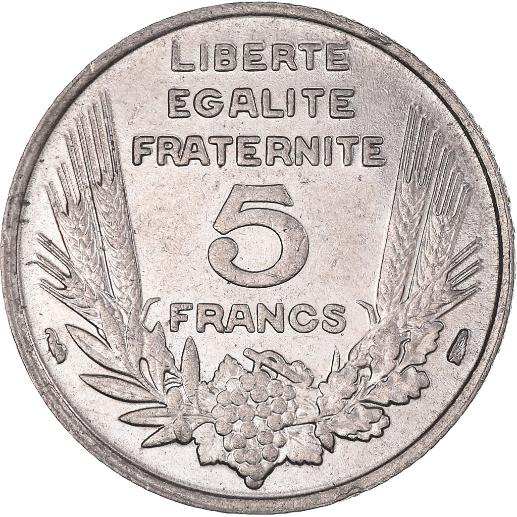 Moeda, França, Bazor, 5 Francs, 1933, Paris, AU(50-53), Níquel, KM:887