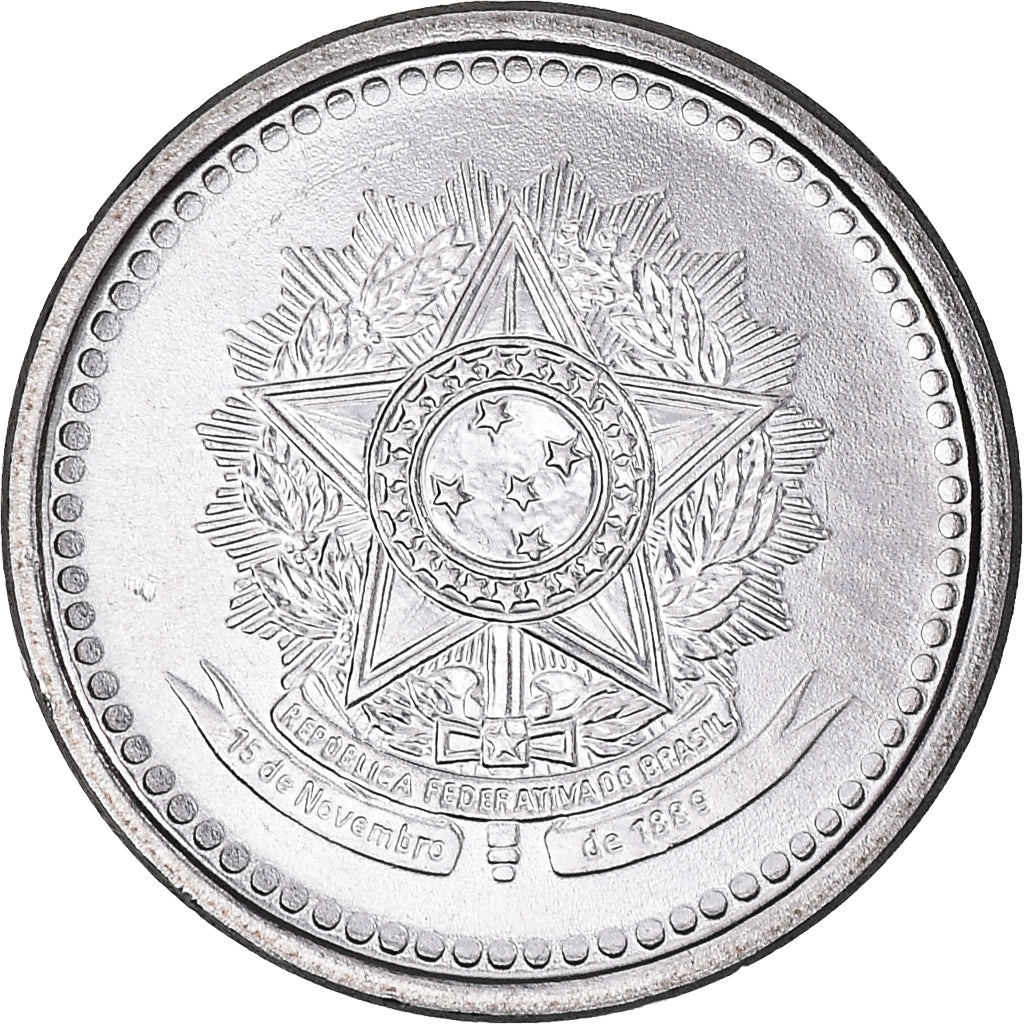 Moneda, Brasil, 10 Centavos, 1986, MBC, Acero inoxidable, KM:602