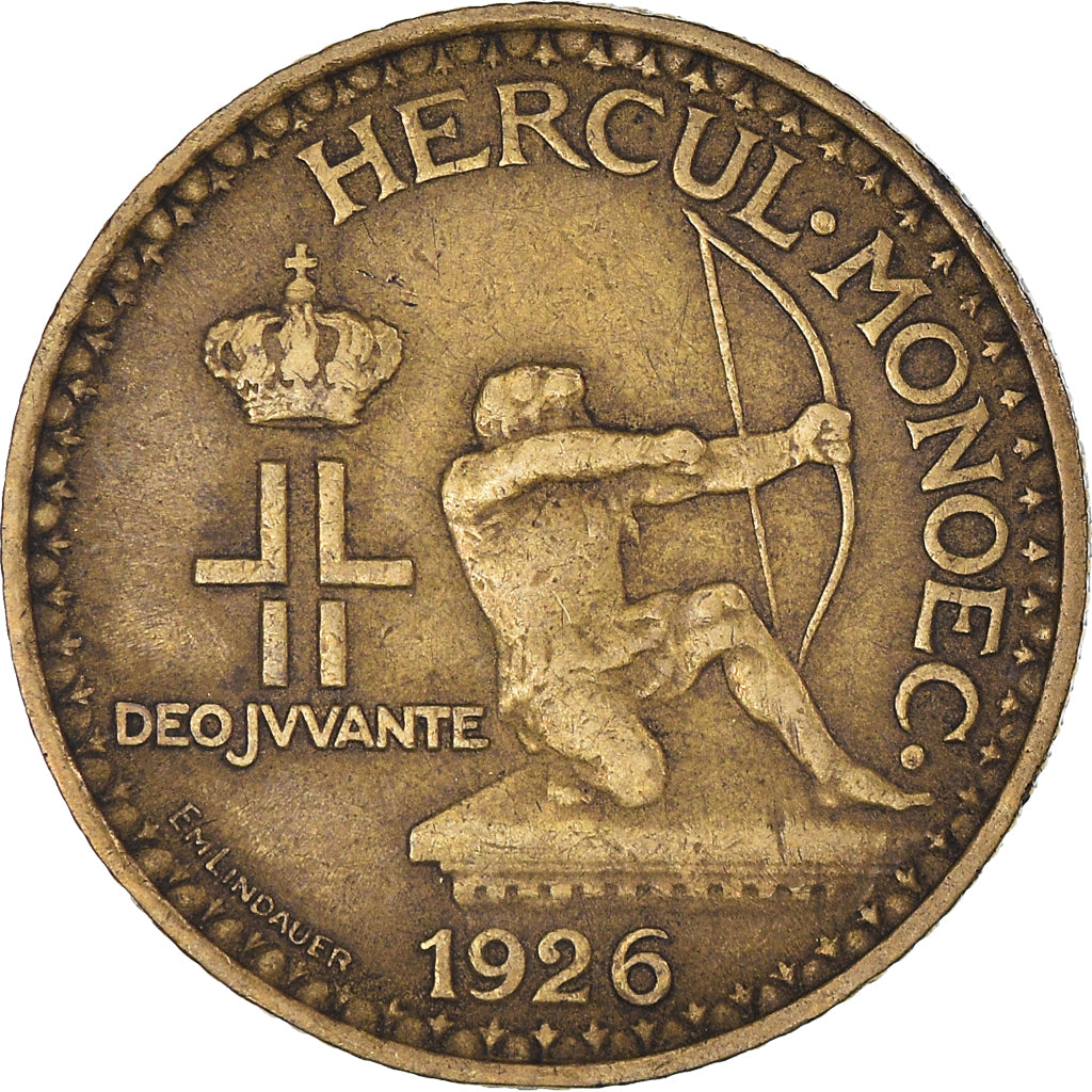 Monnaie, Monaco, Louis II, Franc, 1924, Poissy, TTB, Bronze-Aluminium