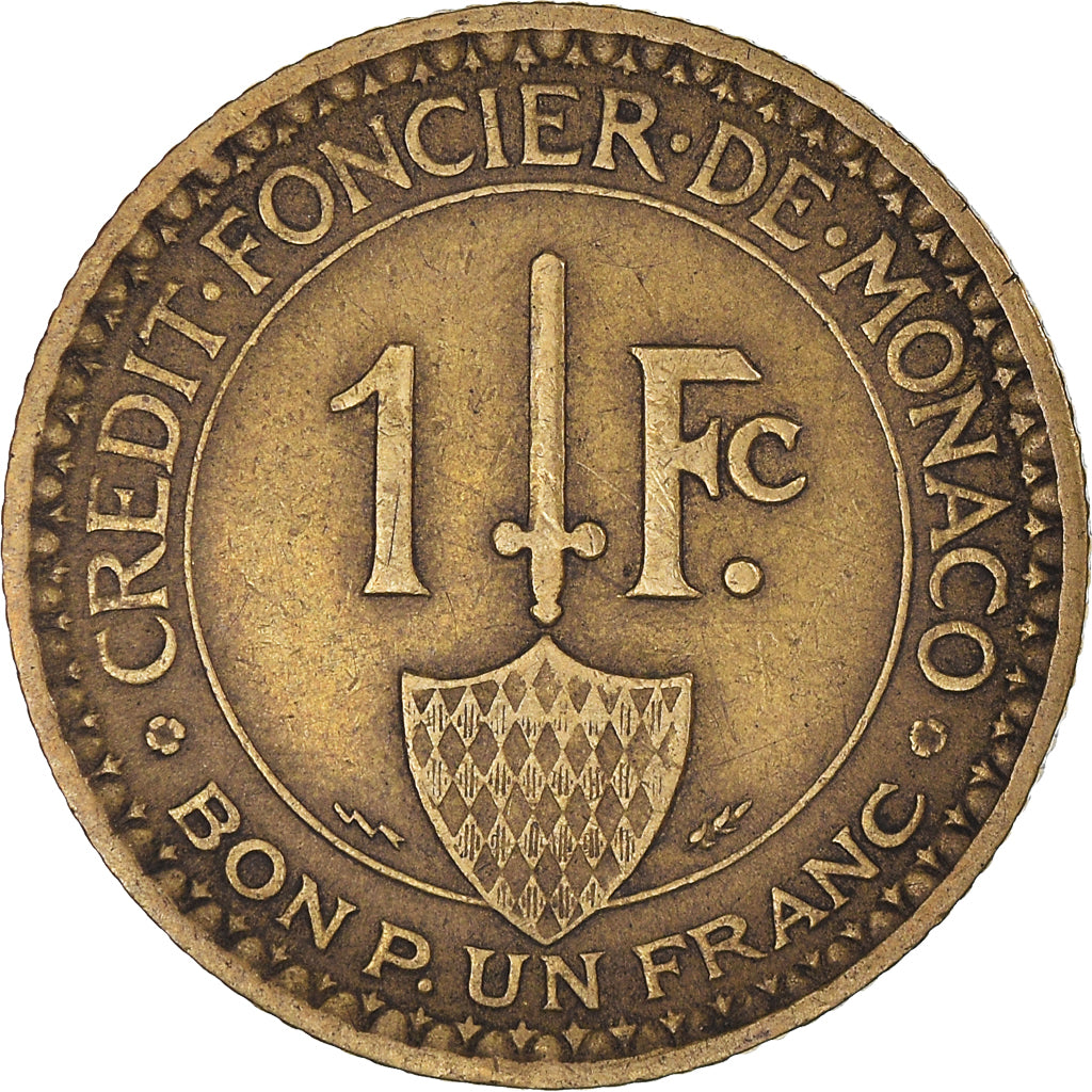 Monnaie, Monaco, Louis II, Franc, 1924, Poissy, TTB, Bronze-Aluminium