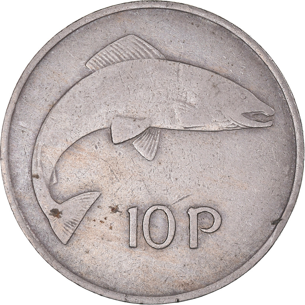 Coin, IRELAND REPUBLIC, 10 Pence, 1969, AU(50-53), Copper-nickel, KM:23