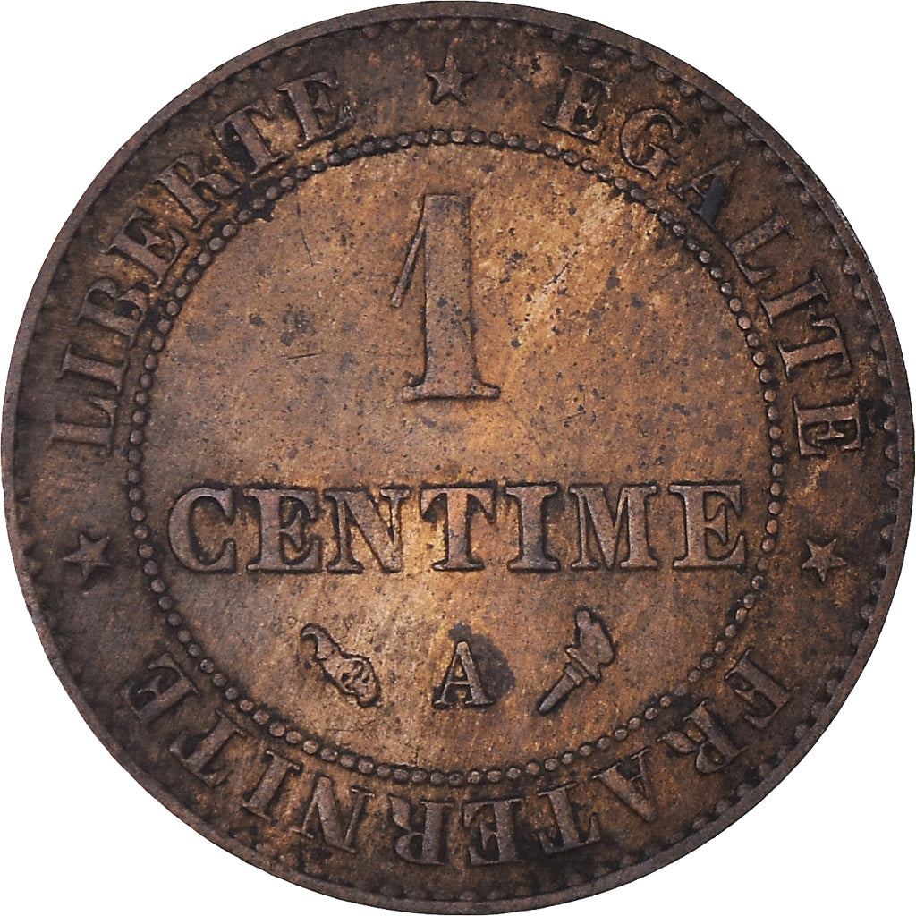 Moeda, França, Cérès, Centime, 1897, Paris, VF(30-35), Bronze, KM:826.1