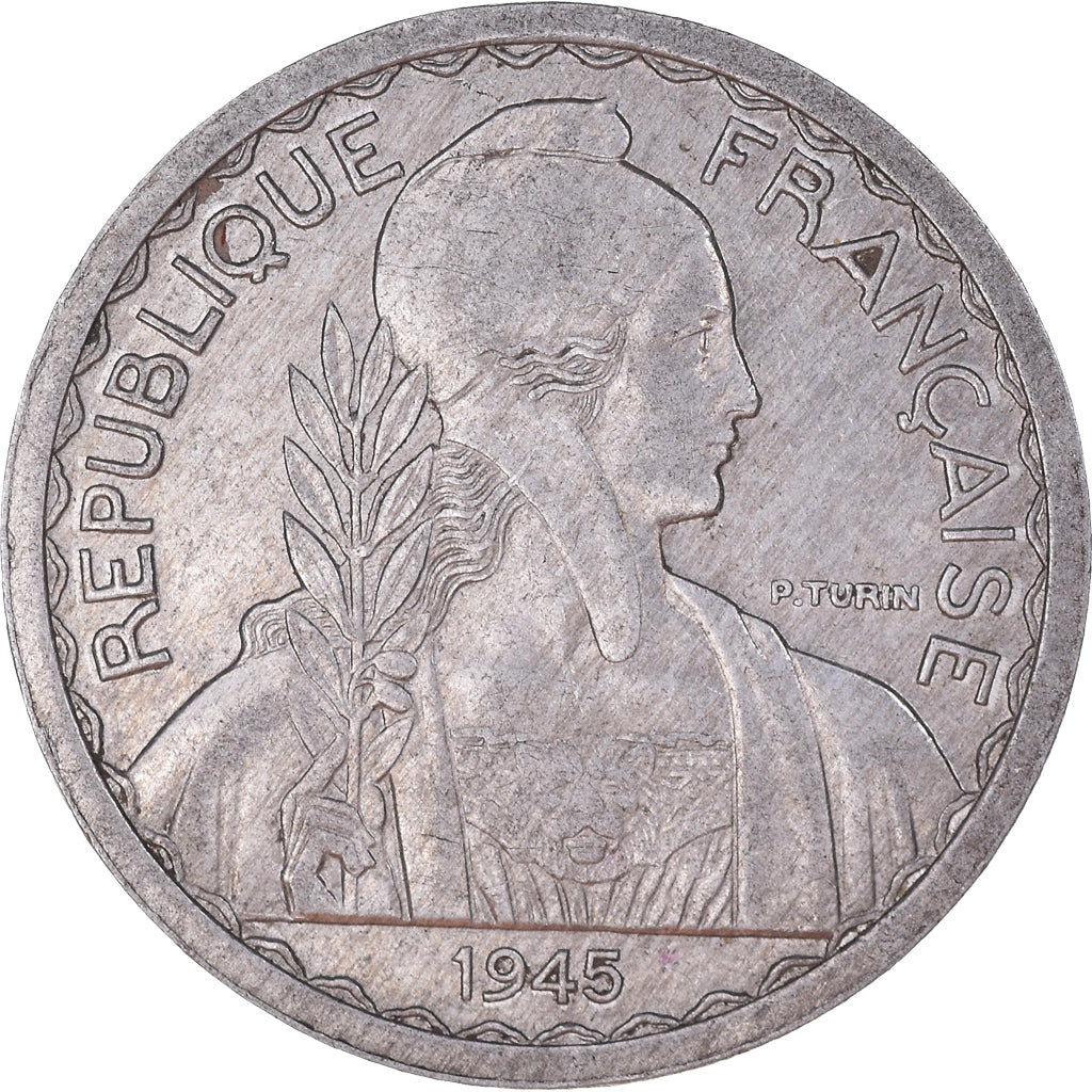 Monnaie, Indochine française, 20 Cents, 1945, Paris, TTB, Aluminium, KM:29.1