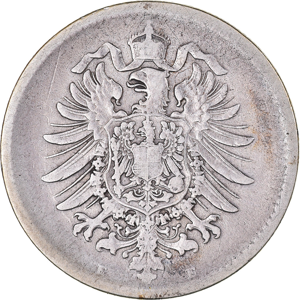 Coin, GERMANY - EMPIRE, Wilhelm I, Mark, 1874, Muldenhütten, VF(30-35), Silver