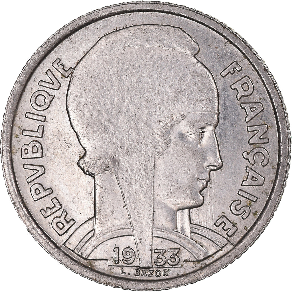 Coin, France, Bazor, 5 Francs, 1933, Paris, AU(50-53), Nickel, KM:887