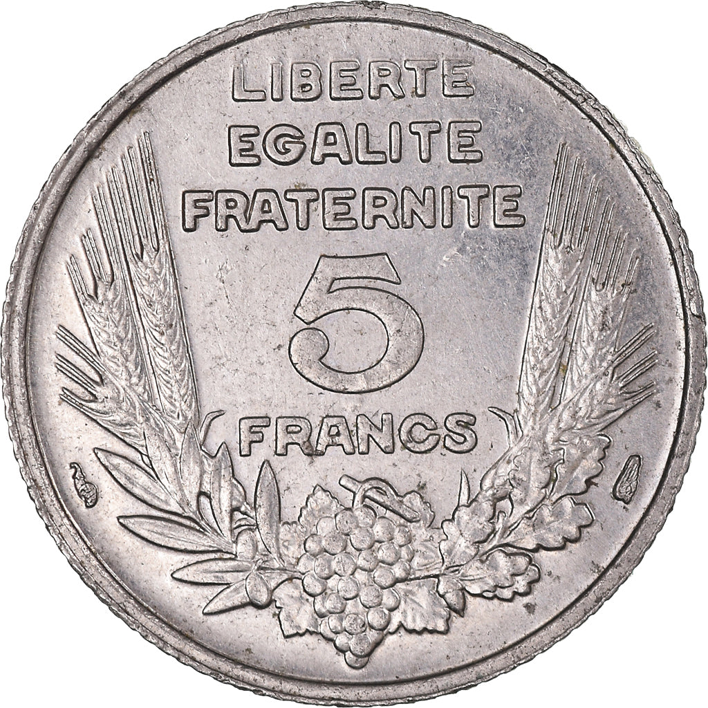 Coin, France, Bazor, 5 Francs, 1933, Paris, AU(50-53), Nickel, KM:887