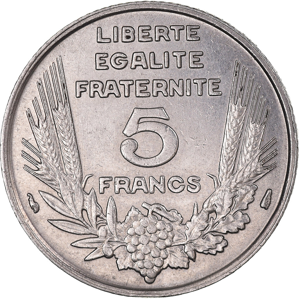 Coin, France, Bazor, 5 Francs, 1933, Paris, AU(50-53), Nickel, KM:887