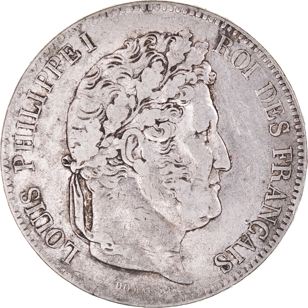 Moeda, França, Louis-Philippe, 5 Francs, 1833, Paris, VF(30-35), Prata