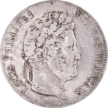 Coin, France, Louis-Philippe, 5 Francs, 1833, Paris, VF(30-35), Silver