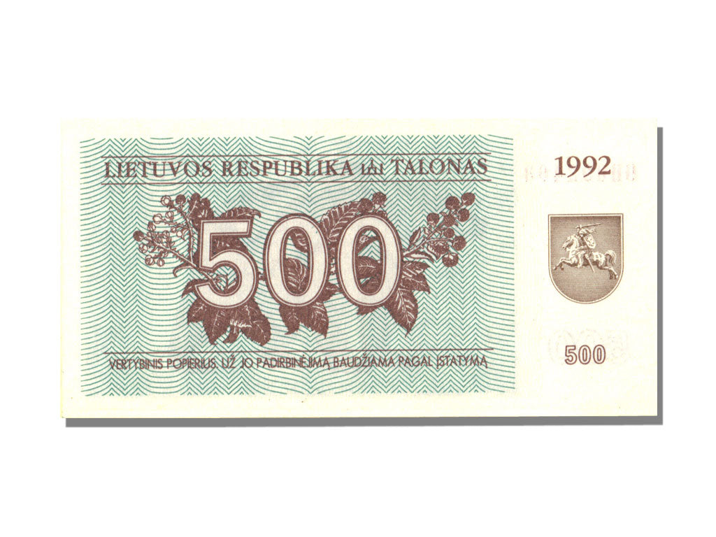 Banknote, Lithuania, 500 (Talonas), 1992, UNC(65-70)