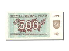 Billet, Lithuania, 500 (Talonas), 1992, NEUF