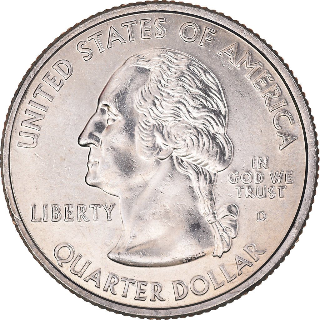 Moneta, USA, Quarter Dollar, Quarter, 2007, U.S. Mint, Denver, Washington 1889