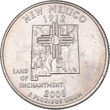 Monnaie, États-Unis, Quarter Dollar, Quarter, 2008, U.S. Mint, Dahlonega, New