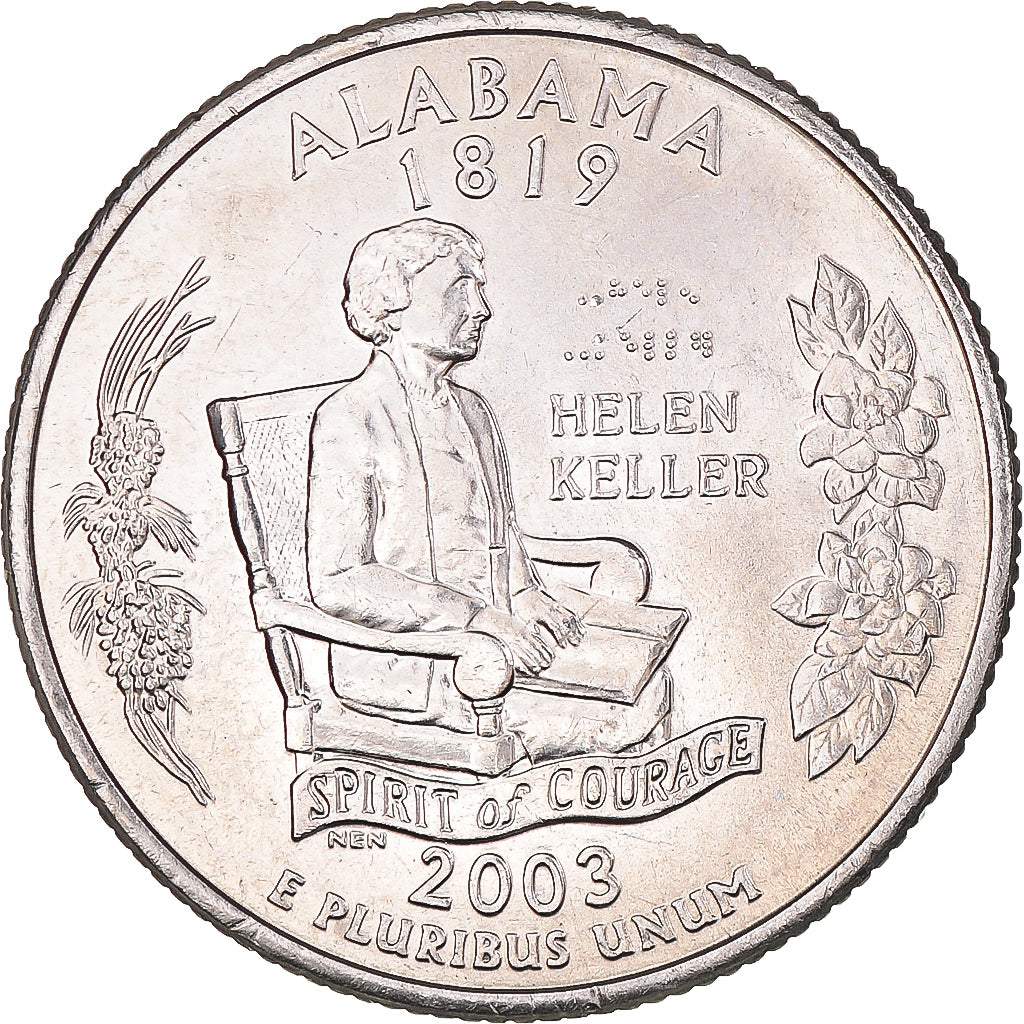 Moneta, Stati Uniti, Quarter Dollar, Quarter, 2003, U.S. Mint, Denver, Alabama