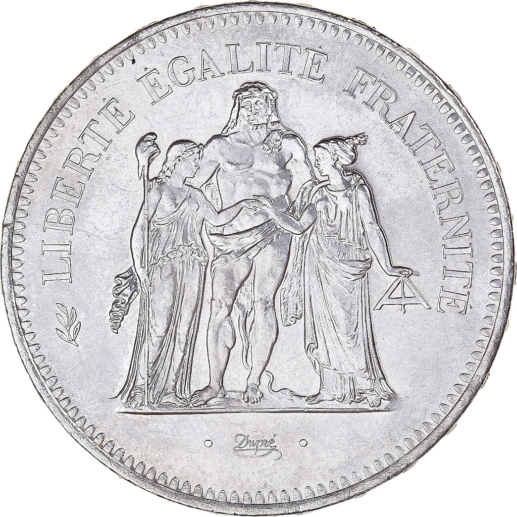 Coin, France, Hercule, 50 Francs, 1978, Paris, MS(63), Silver, KM:941.1