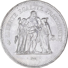 Coin, France, Hercule, 50 Francs, 1978, Paris, MS(63), Silver, KM:941.1