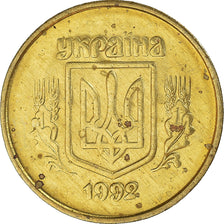 Monnaie, Ukraine, 50 Kopiyok, 1992, Kyiv, TB, Laiton, KM:3.1