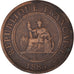 Coin, FRENCH INDO-CHINA, Cent, 1885, Paris, VF(30-35), Bronze, KM:1