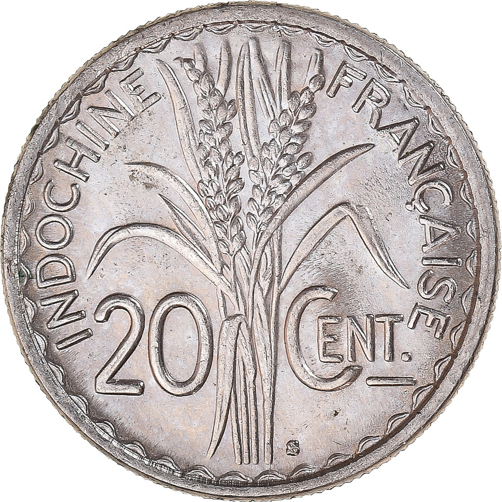 Coin, FRENCH INDO-CHINA, 20 Cents, 1941, San Francisco, AU(55-58), Cupronickel