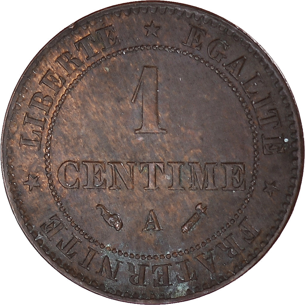 Moneta, Francja, Cérès, Centime, 1895, Paris, AU(55-58), Brązowy, KM:826.1