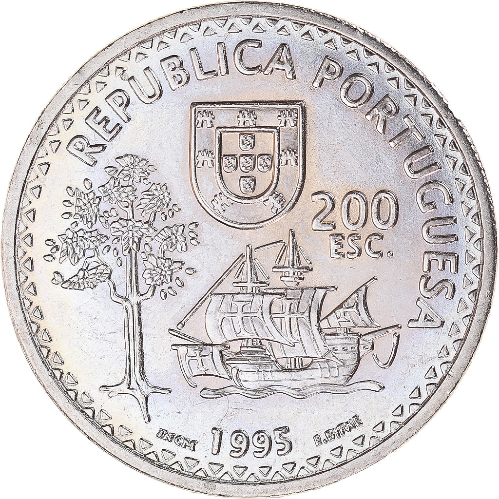 Münze, Portugal, 200 Escudos, 1995, VZ, Kupfer-Nickel, KM:683