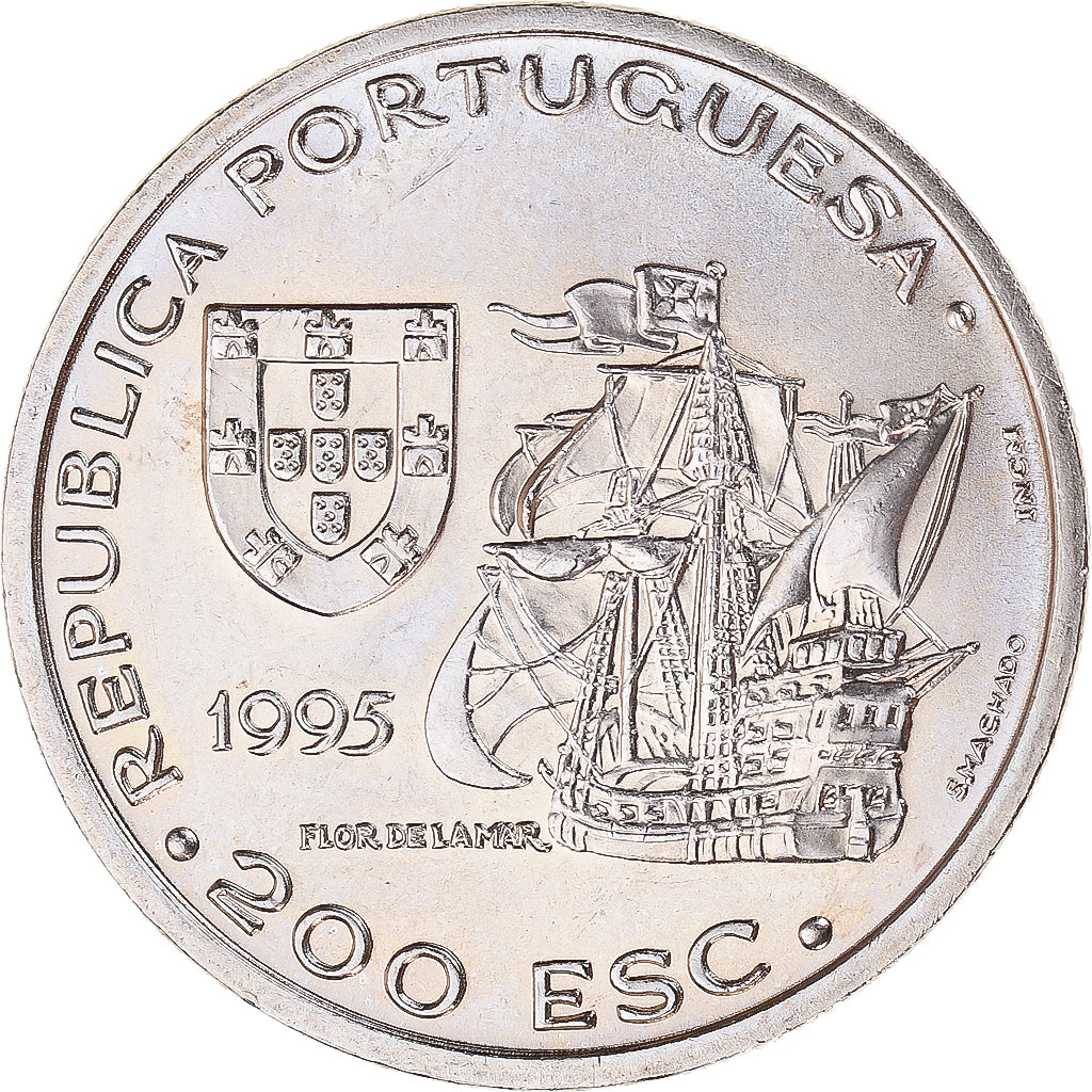 Moneda, Portugal, 200 Escudos, 1995, SC, Cobre - níquel, KM:681