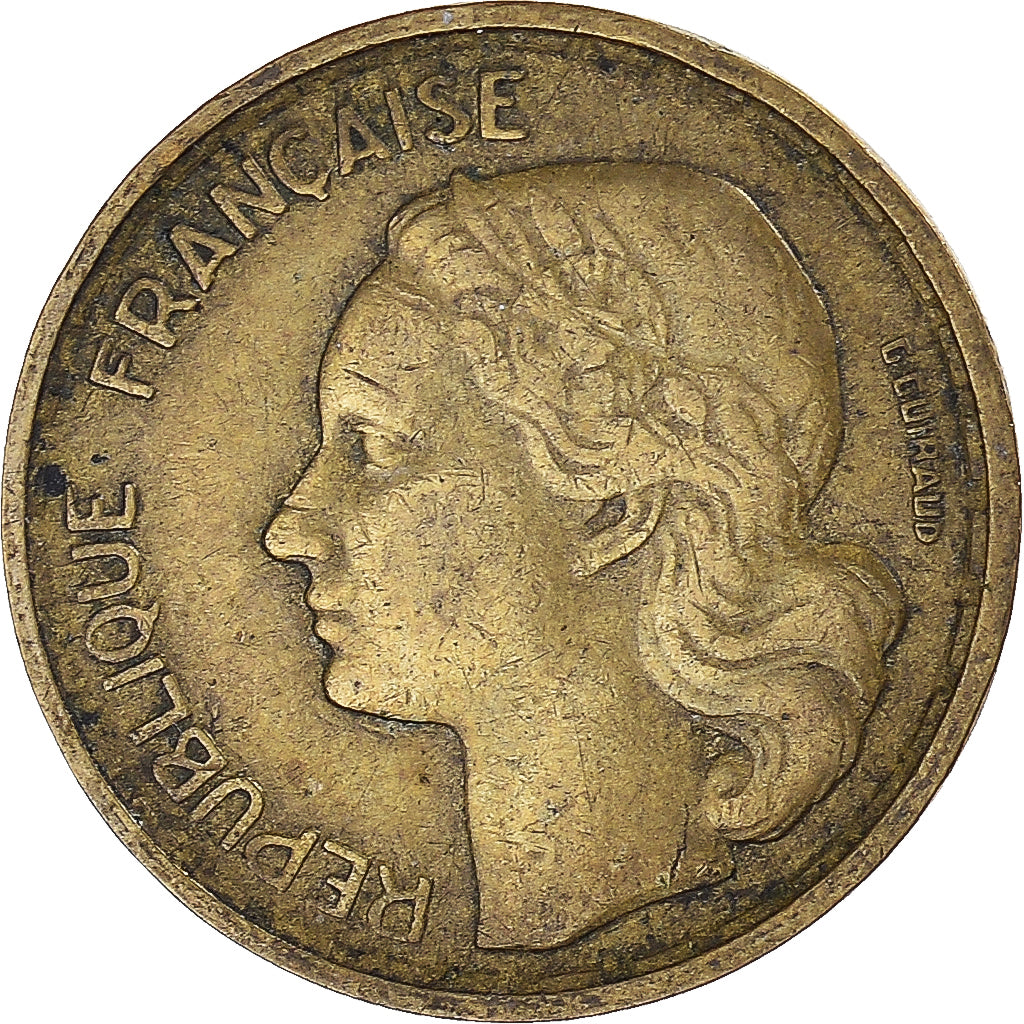 Münze, Frankreich, Guiraud, 10 Francs, 1954, Beaumont - Le Roger, S+