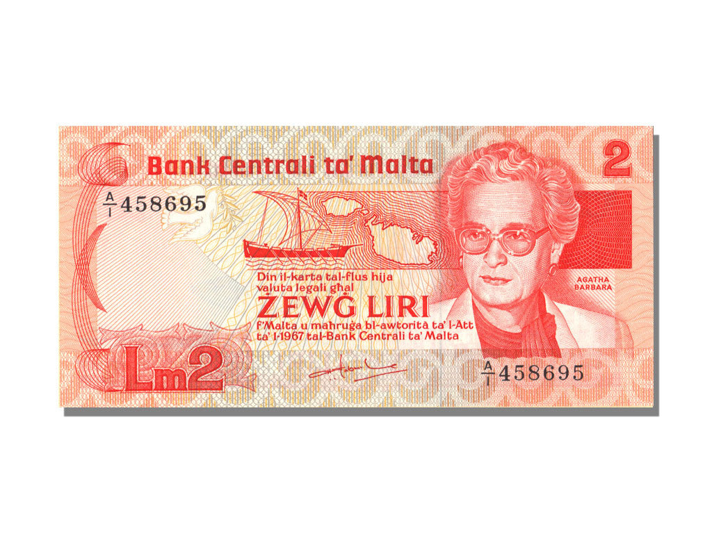 Billete, 2 Liri, Malta, UNC
