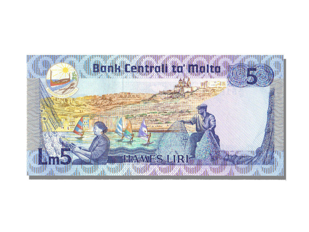 Billet, Malte, 5 Liri, NEUF