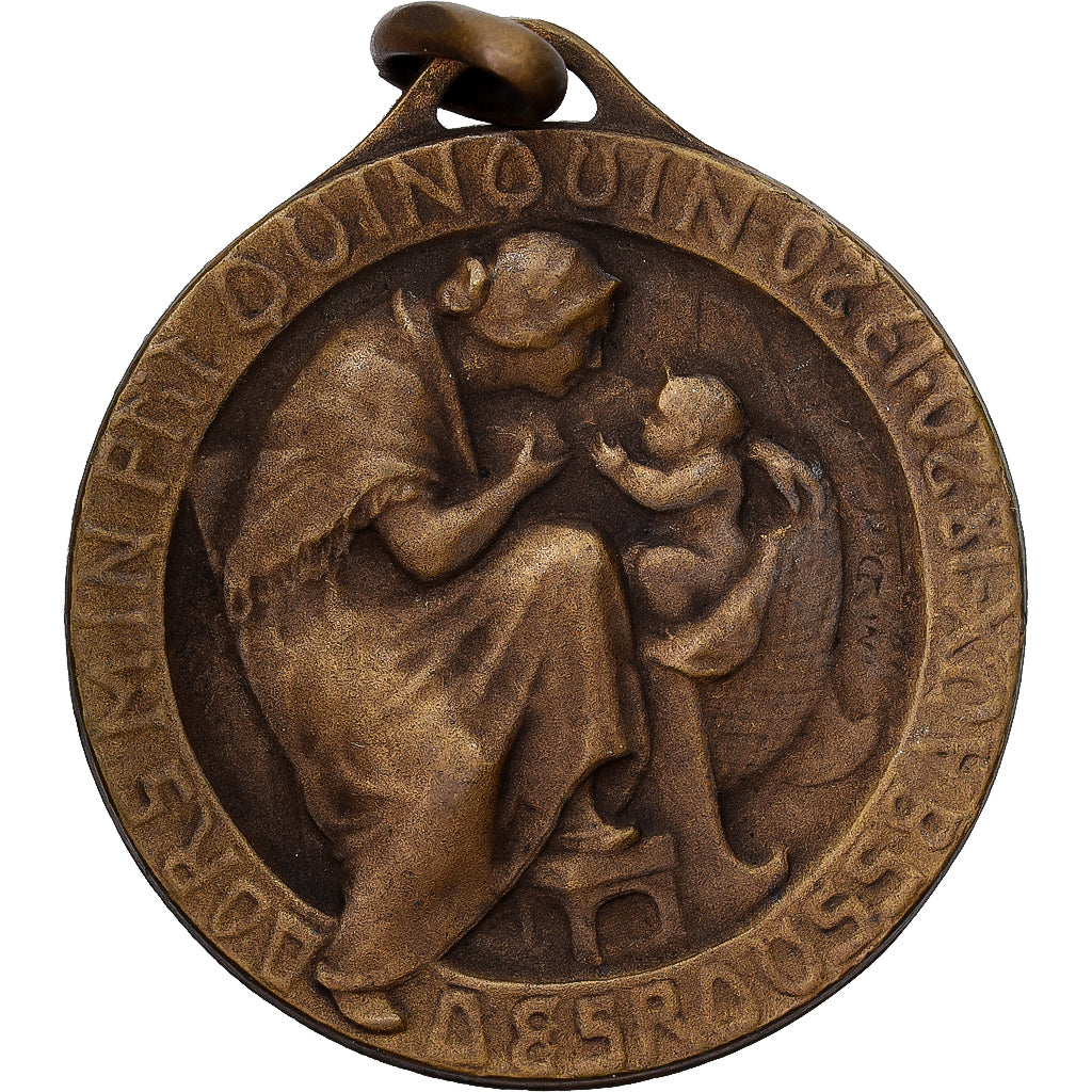 France, Medal, Mairie de Lille, Camps de Vacances, 1925, MS(63), Bronze