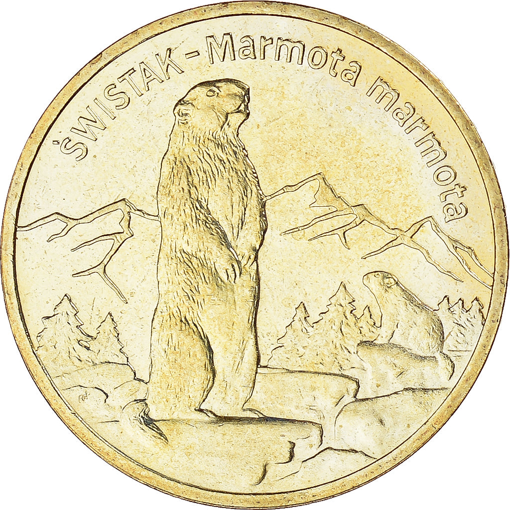 Coin, Poland, 2 Zlote, 2006, Warsaw, MS(64), Brass, KM:534