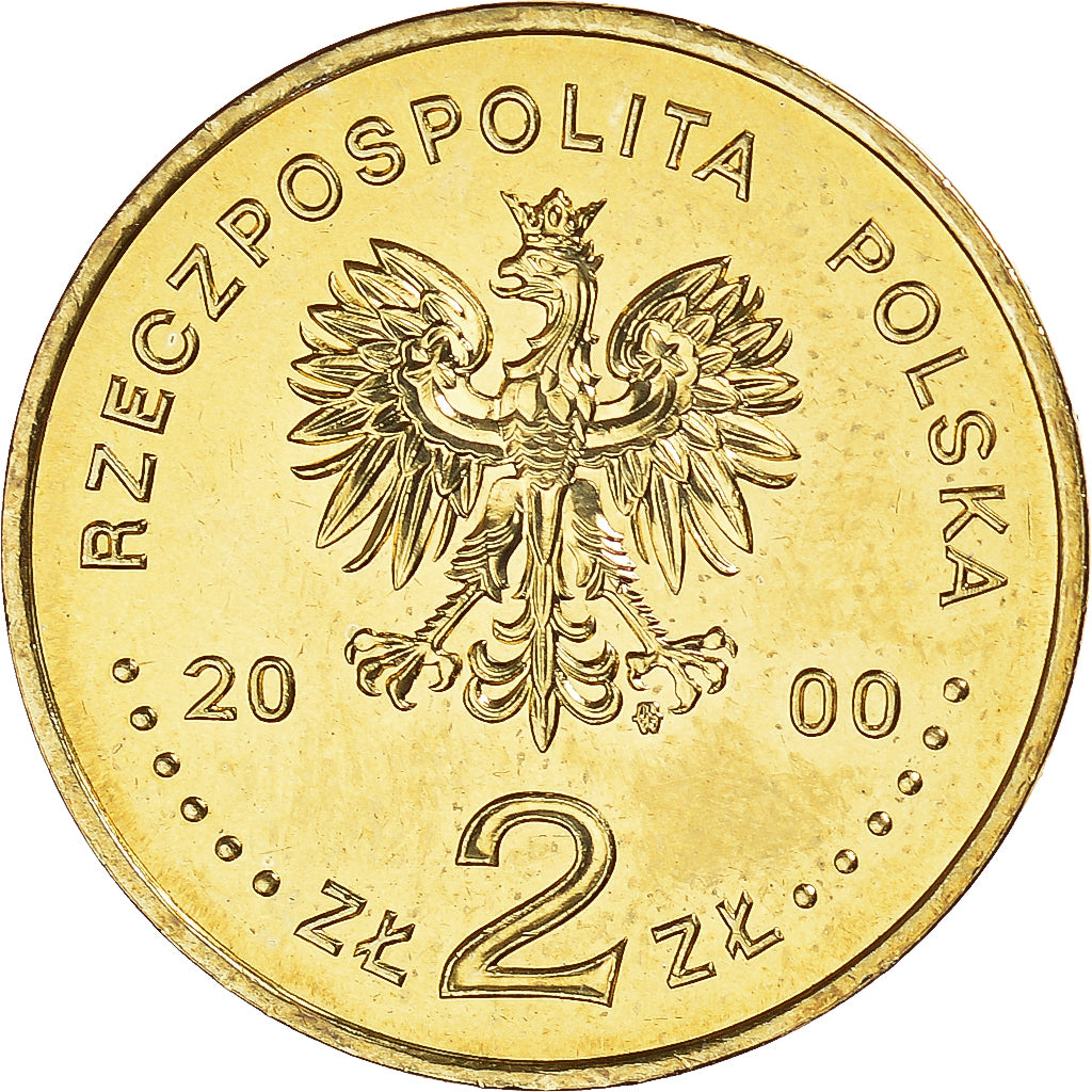 Moneta, Polonia, 2 Zlote, 2000, Warsaw, SPL, Ottone, KM:404