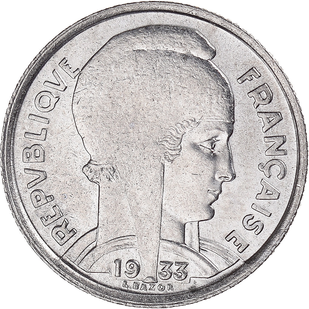 Monnaie, France, Bazor, 5 Francs, 1933, Paris, TTB, Nickel, Gadoury:753, KM:887