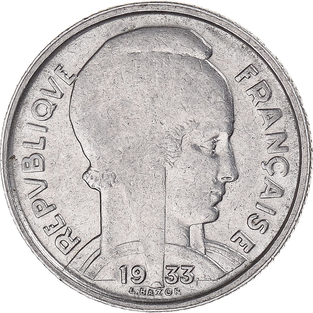 Monnaie, France, Bazor, 5 Francs, 1933, Paris, TTB, Nickel, Gadoury:753, KM:887