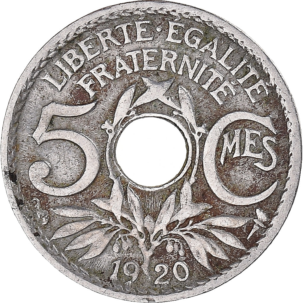 Coin, France, Lindauer, 5 Centimes, 1920, Petit module, VF(30-35)