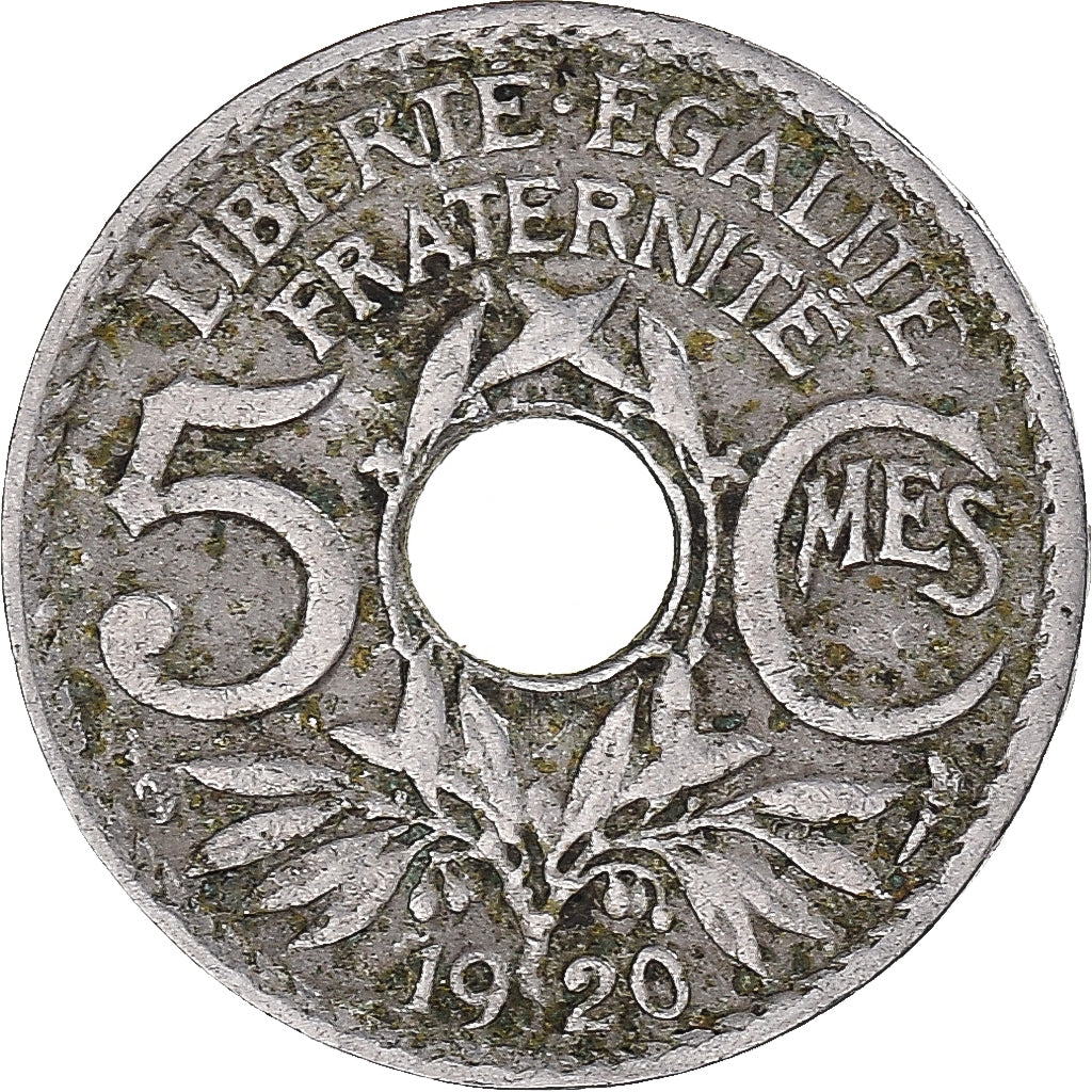 Coin, France, Lindauer, 5 Centimes, 1920, Petit module, VF(30-35)
