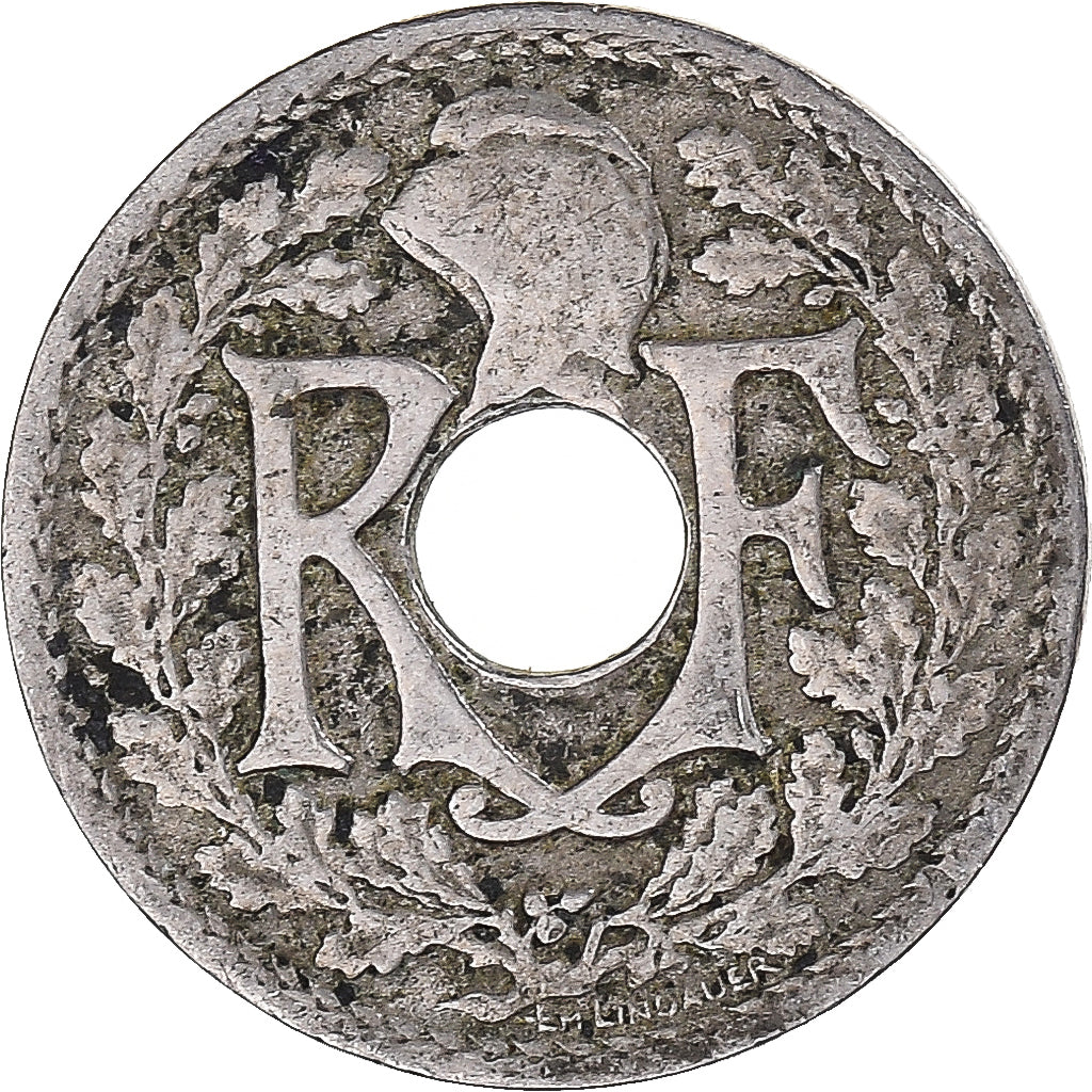 Moneta, Francia, Lindauer, 5 Centimes, 1920, Petit module, MB, Rame-nichel