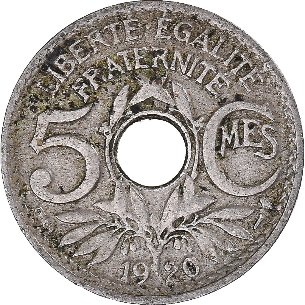 Coin, France, Lindauer, 5 Centimes, 1920, Petit module, VF(20-25)