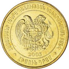 Coin, Armenia, 50 Dram, 2003, EF(40-45), Brass plated steel, KM:94