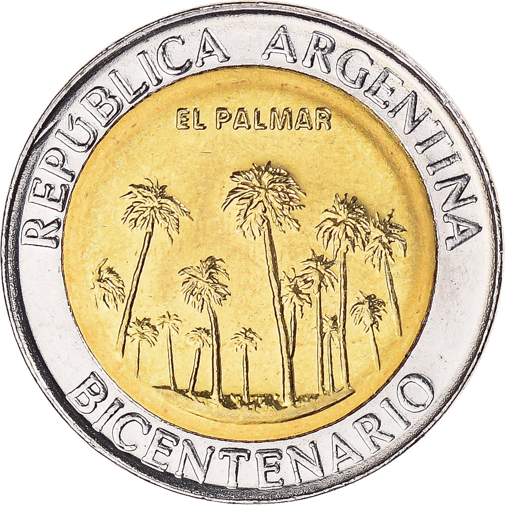 Moneta, Argentina, Peso, 2010, SPL, Bi-metallico, KM:156