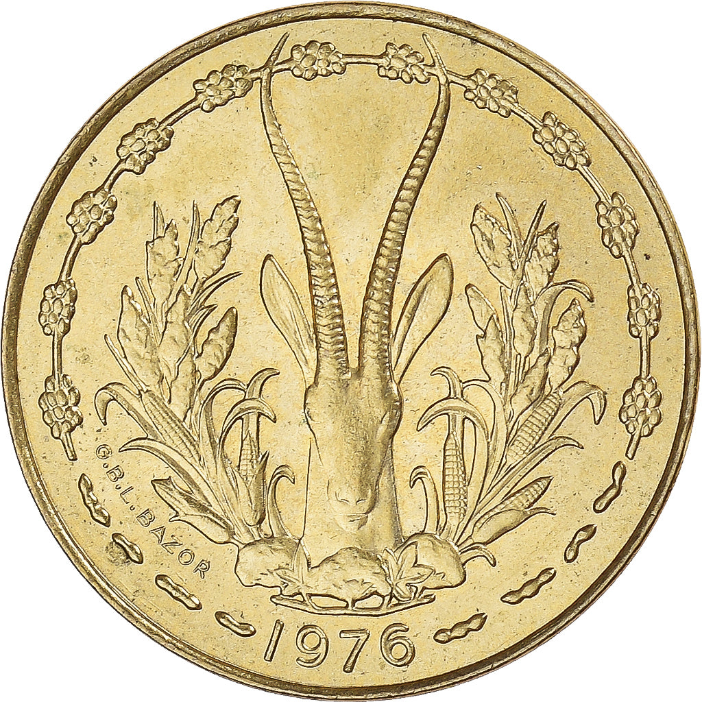 Münze, West African States, 10 Francs, 1976, Paris, UNZ
