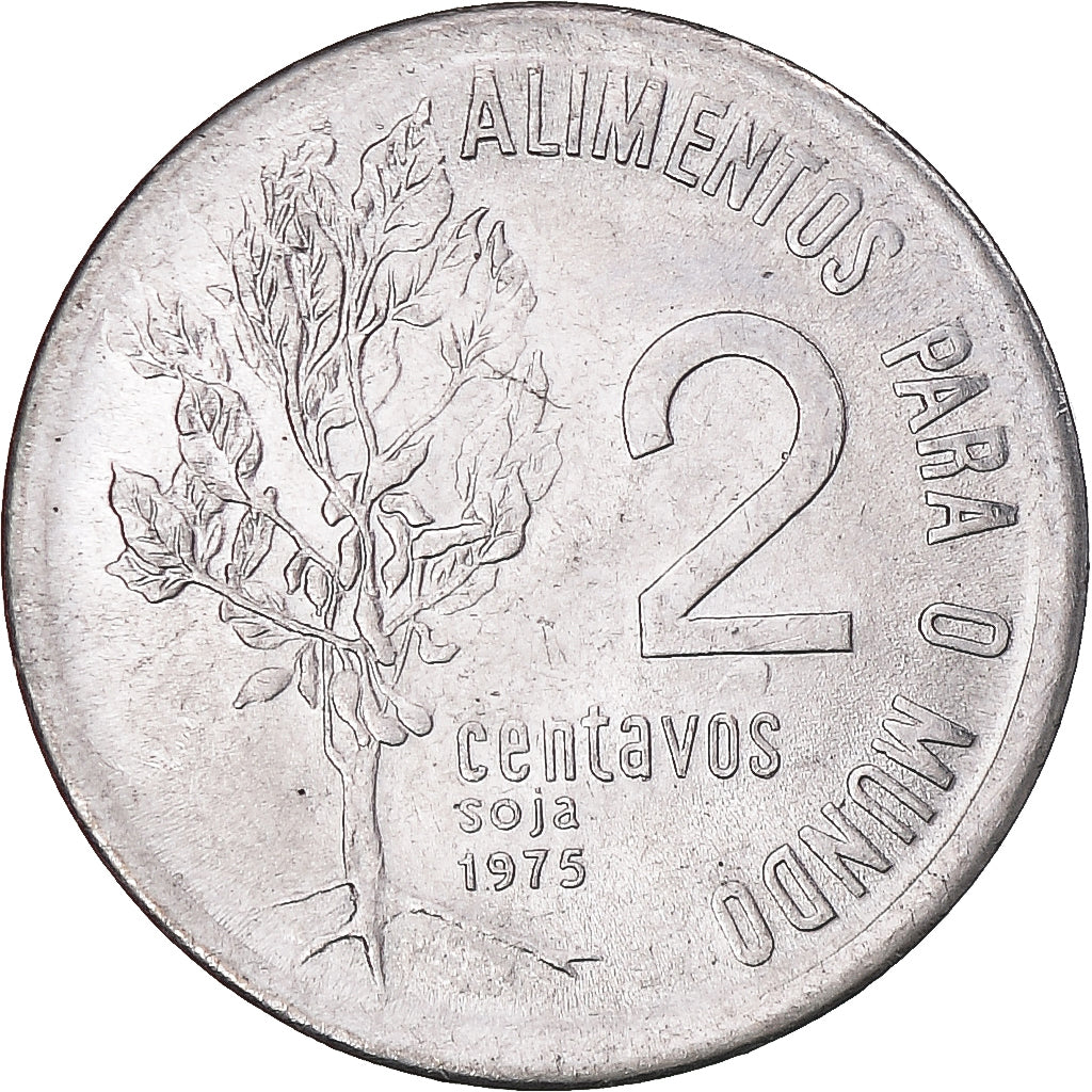 Moneta, Brasile, 2 Centavos, 1975, SPL, Acciaio inossidabile, KM:586